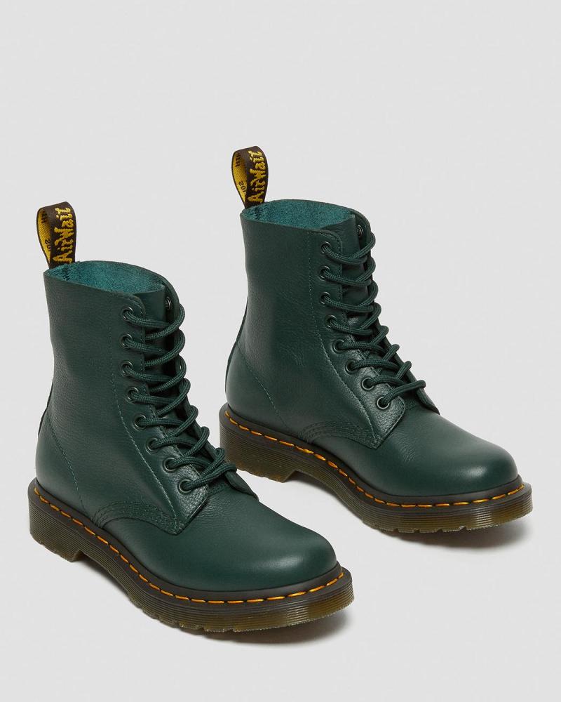 Dr Martens 1460 Pascal Virginia Leren Enkellaars Dames Groen | NL 87RVD